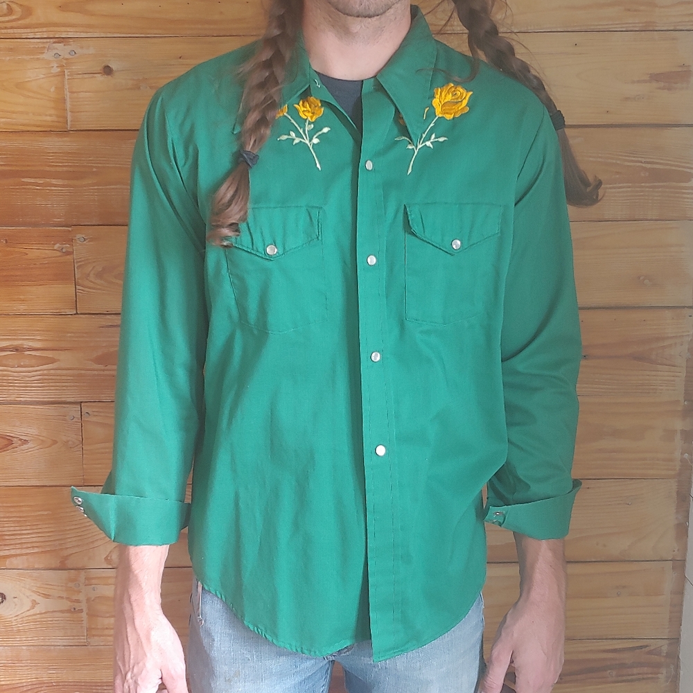 Men's vintage western pearlsnap